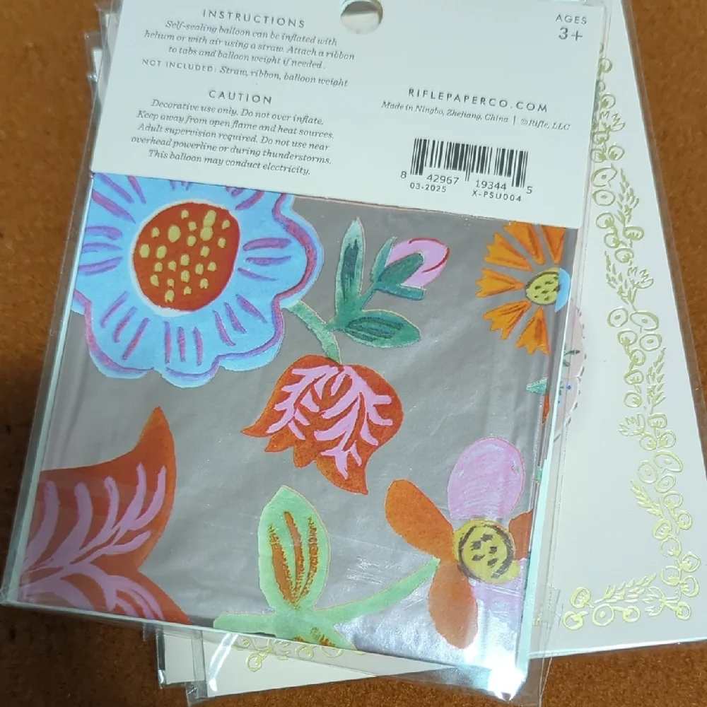 Rifle Paper Co. Multicolor Floral Balloon